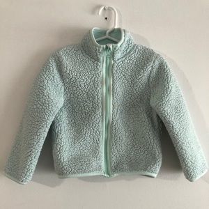 💣Joe Fresh Mint Green Kid Girl Faux Sherpa Jacket